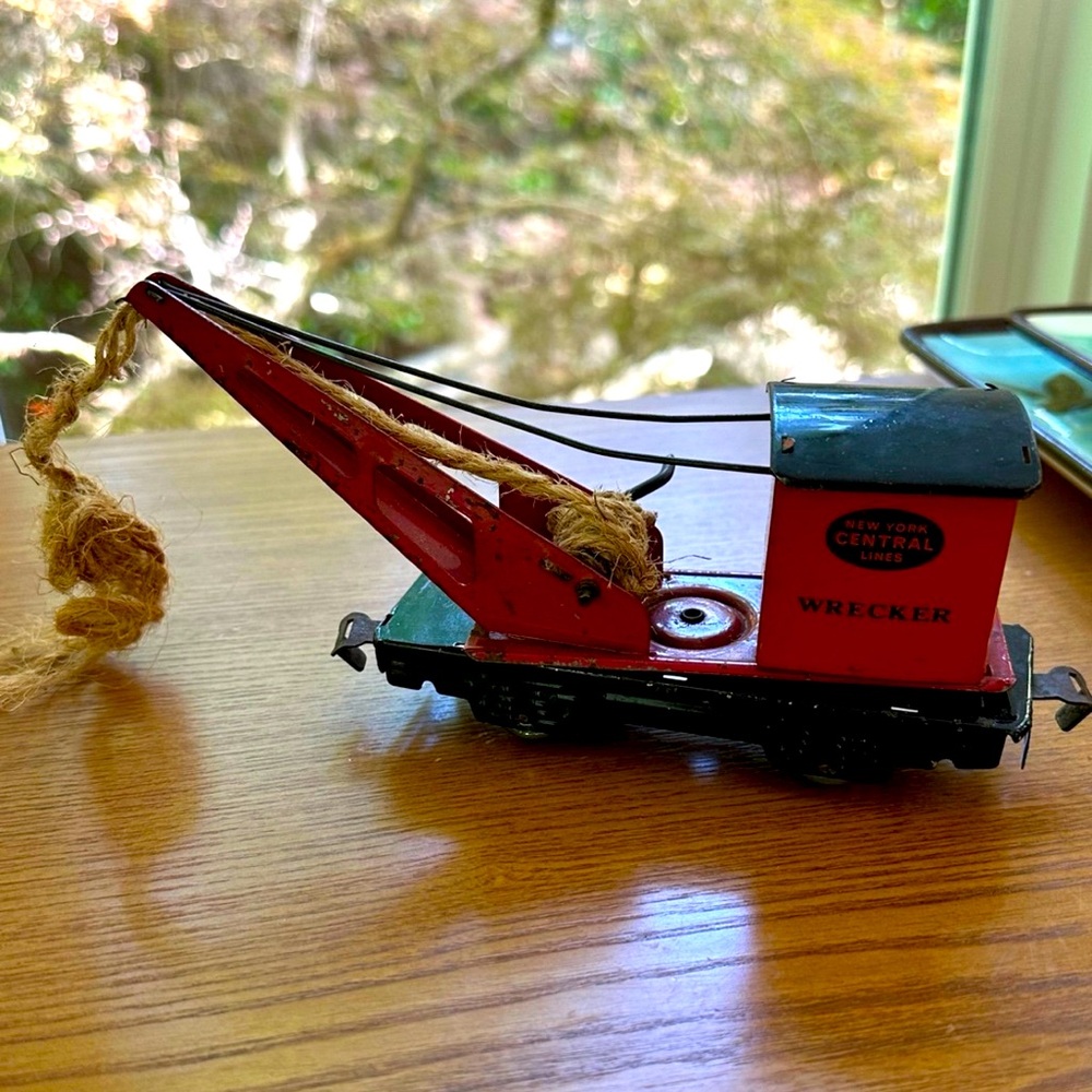 Marx New York Central Wrecker Crane Car, O-Gauge, O-Scale Good Vintage Condition